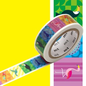 Taśma washi mt masking tape - kolorowe ptaki