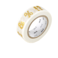 Taśma washi mt masking tape 15 mm - Cyfry i znaki złote
