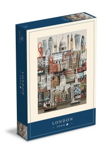 Puzzle z miastami Martin Schwartz Londyn  - 1000 elementów   