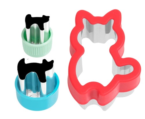 Wykrojniki do ciasteczek, warzyw - koty 3 sztuki