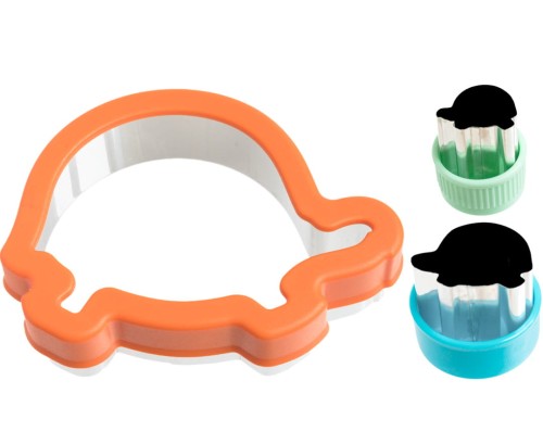 zestaw trzech wykrojników w kształcie żółwi