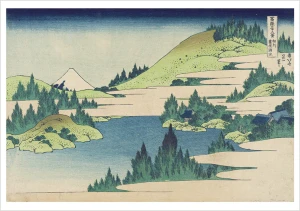 Karta pocztowa - Jezioro Hakone w Prowincji Sagami 