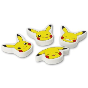 Zestaw 4 gumek do mazania Pokemon Pikachu