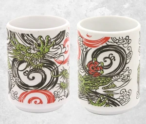 Japoński kubek ceramiczny yunomi - smok