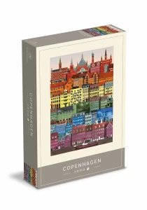 Puzzle z miastami Martin Schwartz - Tęczowa Kopenhaga - 1000 elementów 