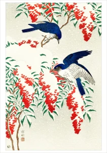   Karta pocztowa - Ohara Shoson - ukiyo-e 