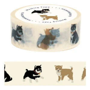 Taśma dekoracyjna washi - Shiba Inu