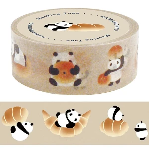 Taśma dekoracyjna washi - panda i croissant