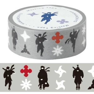 Taśma dekoracyjna washi - ninja i shuriken