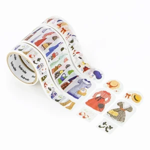 Japoński zestaw naklejek washi w taśmie - bande - retro stylizacje