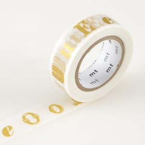 Taśma washi mt masking tape - złote litery