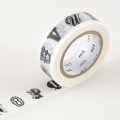 Taśma washi mt masking tape 15 mm - Alfabet czarny