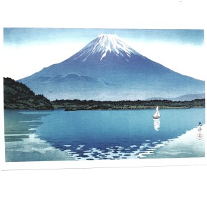 Pocztówka - Góra Fuji i jezioro Shojin