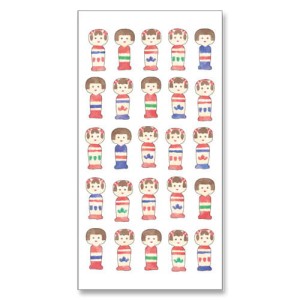 Naklejki Kokeshi - washi