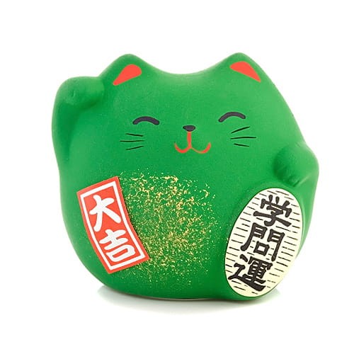 Maneki Neko zielony - nauka
