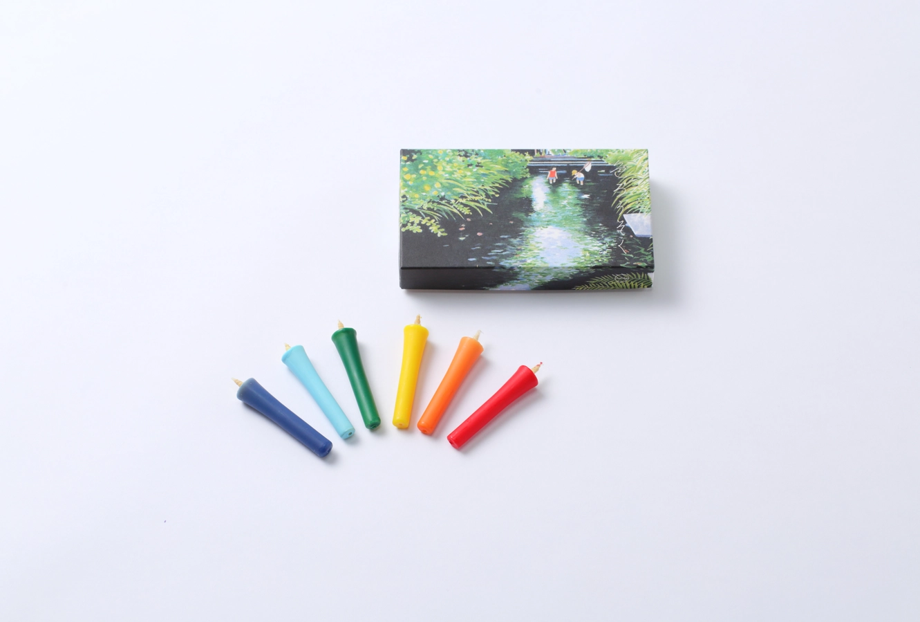 Japońskie świece kolorowe - lato  - 6 szt