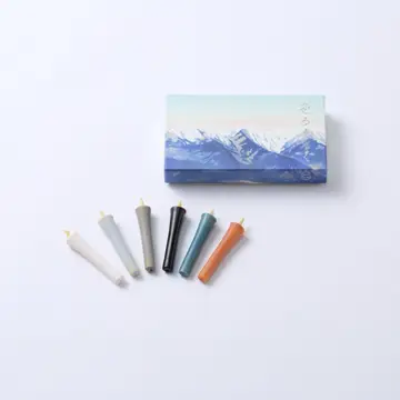 Japońskie świece kolorowe - zima - 6 szt  