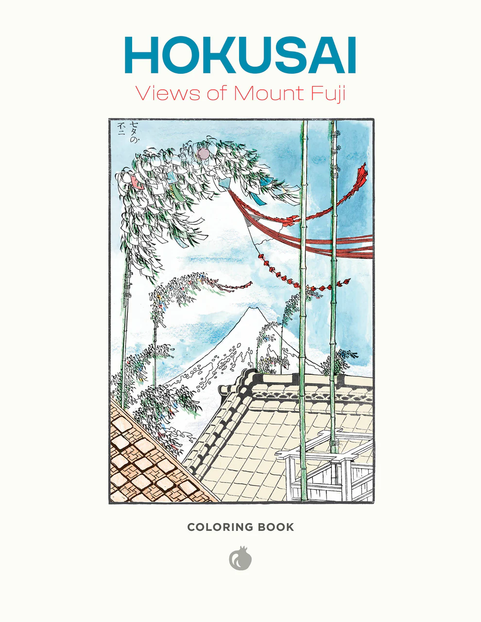 Kolorowanka - Widoki na Górę Fuji - Hokusai