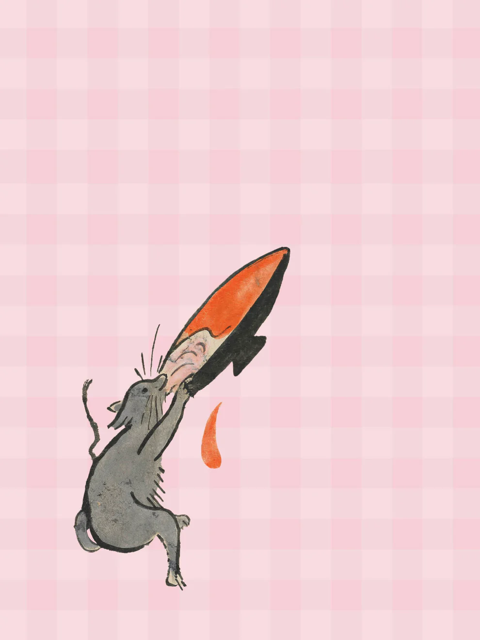 Karta pocztowa  okolicznościowa - podziękowania - mysz