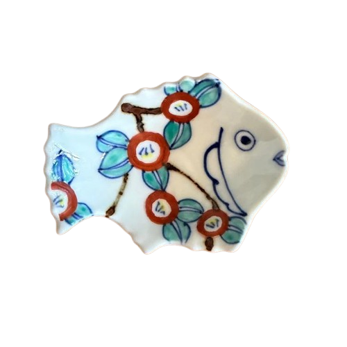 Japoński talerzyk z porcelany - Medetai Tsubaki
