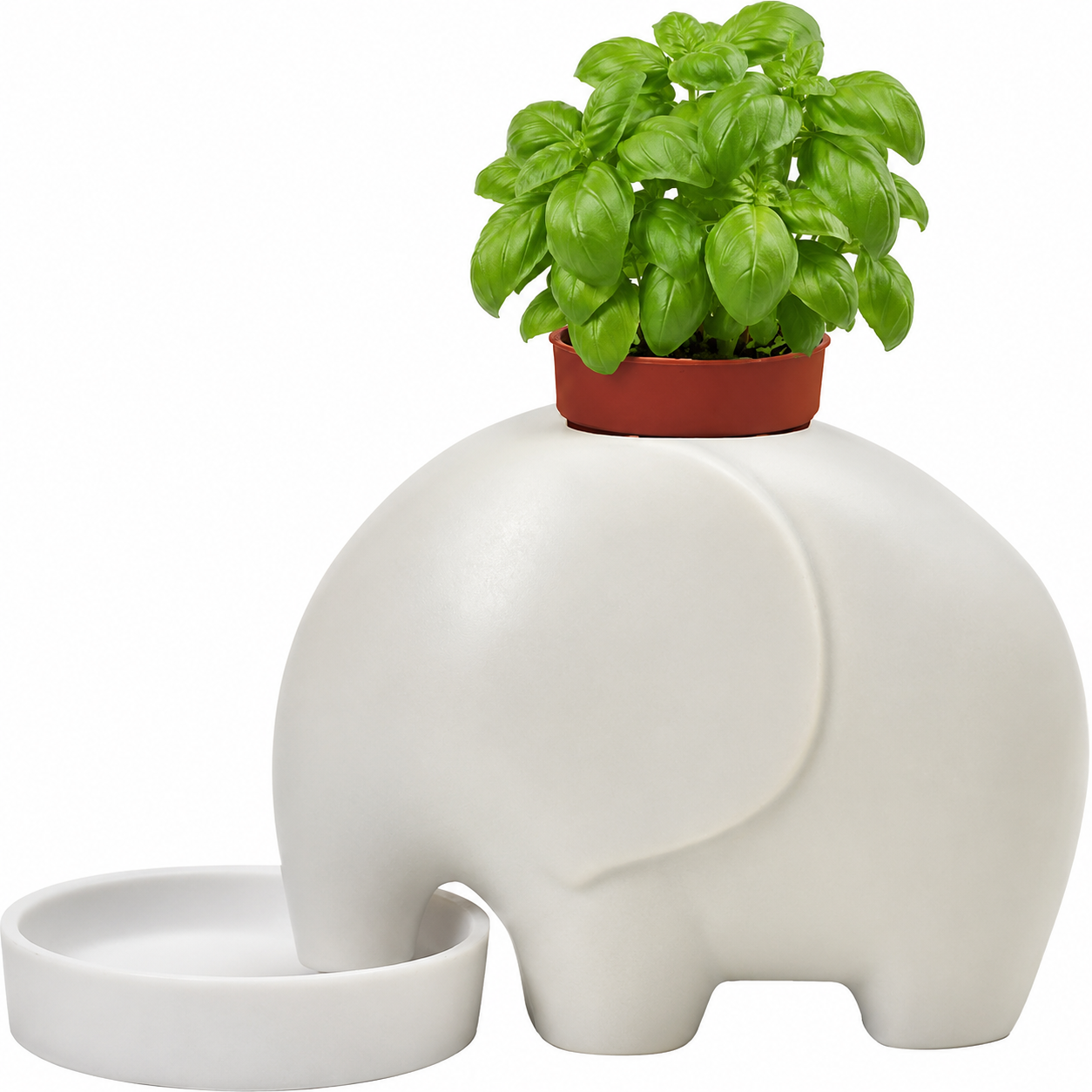 Eleplant - ceramiczny słoń z roślinką - Seto Yaki