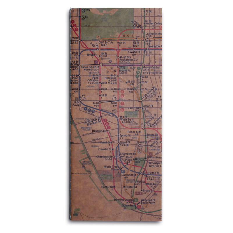 RO-BIKI NOTE - japoński notes notatnik  - mapa metra - gładki 
